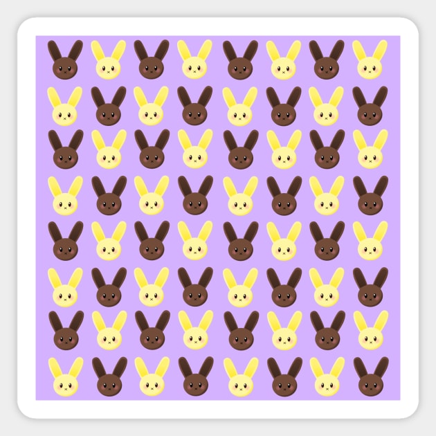 ButterBee and ButterBun Bunny Pattern Sticker by Bunnibi